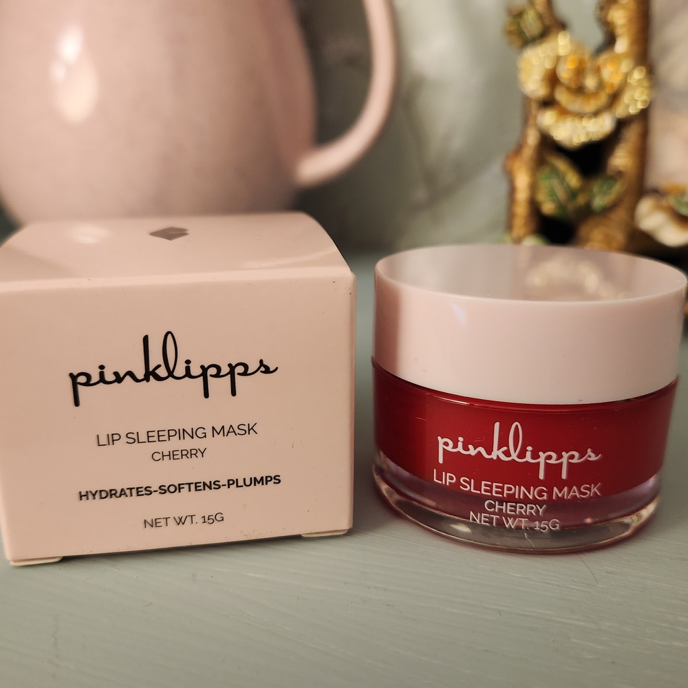 Pinklipps Cherry Lip Sleeping Mask Hydrates Softens Plumps New